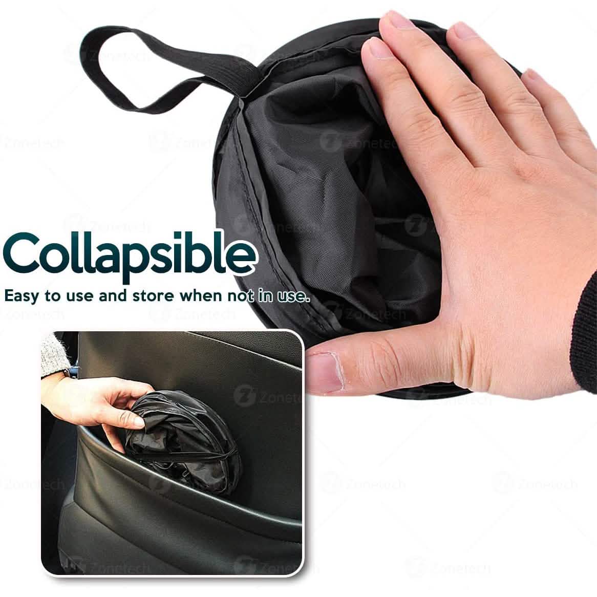 Zone Tech Universal Traveling Portable Car Trash Can Automotive - DailySale