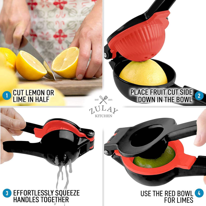 Zulay Metal 2-in-1 Lemon Lime Squeezer Kitchen Tools & Gadgets - DailySale