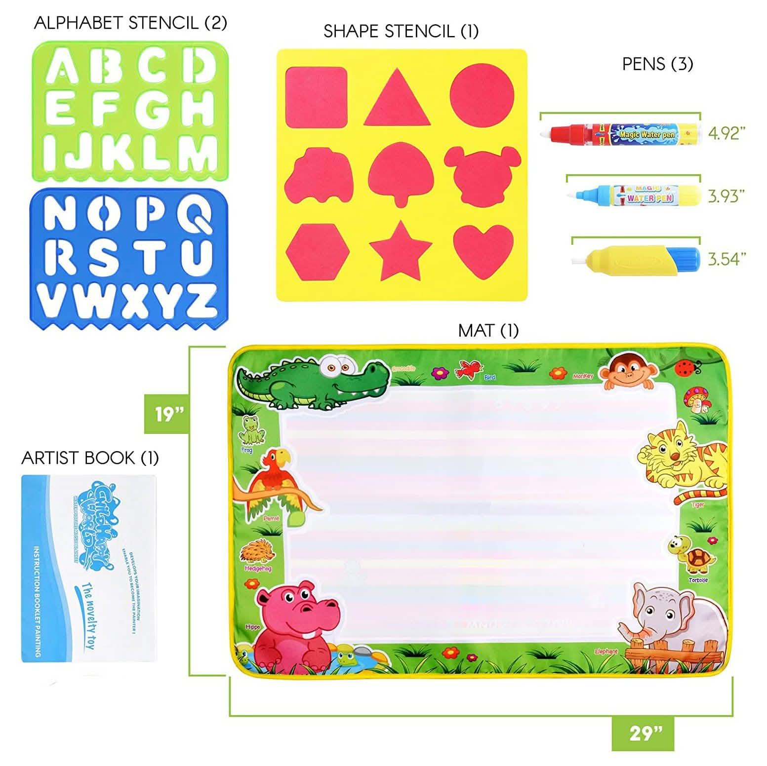 Zutan Large Aqua Doodle Mat Water Drawing Pad Toys & Games - DailySale