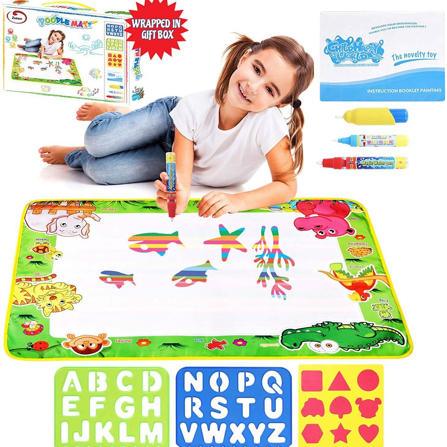 Zutan Large Aqua Doodle Mat Water Drawing Pad Toys & Games - DailySale