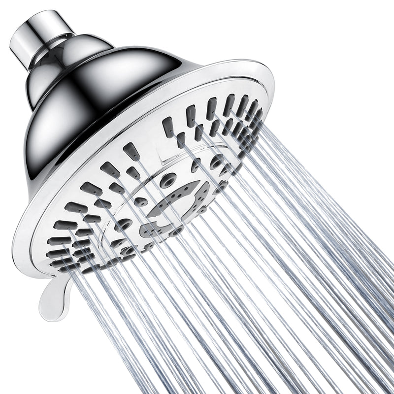 High Pressure 5-Spray Fixed Shower Head, Angle Adjustable