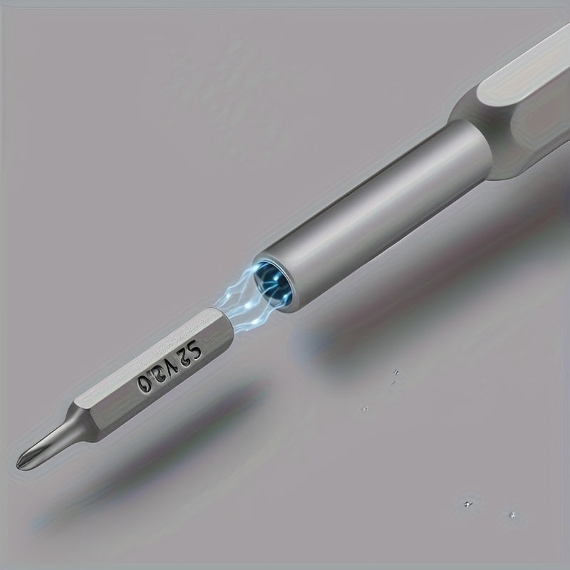 Close-up of an S2 steel bit in the handle
