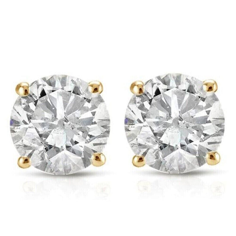 0.25 Ct T.W. Natural Diamond Studs in 14k White or Yellow Gold Earrings Gold - DailySale