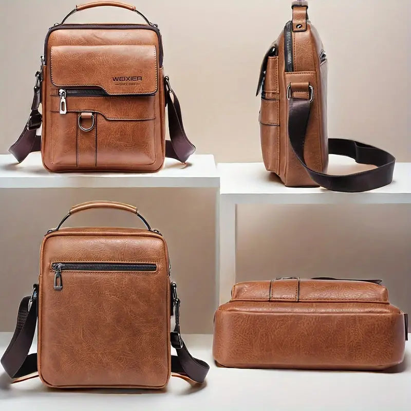 Men's Shoulder Vintage Business Casual Satchel Bag