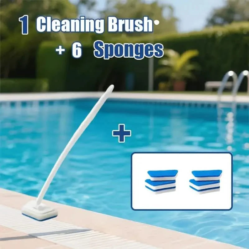 7-Piece Set: Detachable Cleaning Brush with 7 Sponges for Bathtub, Tile, Floor & Window