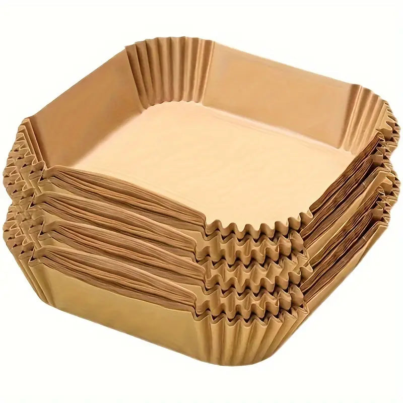 50-Pieces: Disposable Paper Liners For Air Fryer Suitable For 2 - 8 Quarts