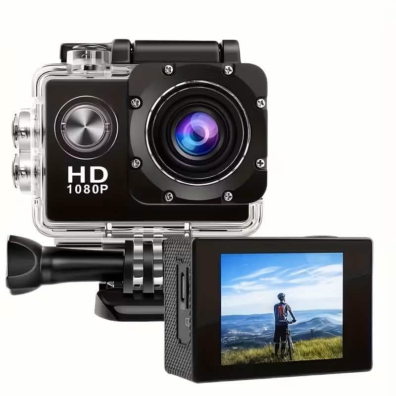 Ultra HD 1080P Action Camera – 140° Wide Angle, Fisheye Lens, LCD Display