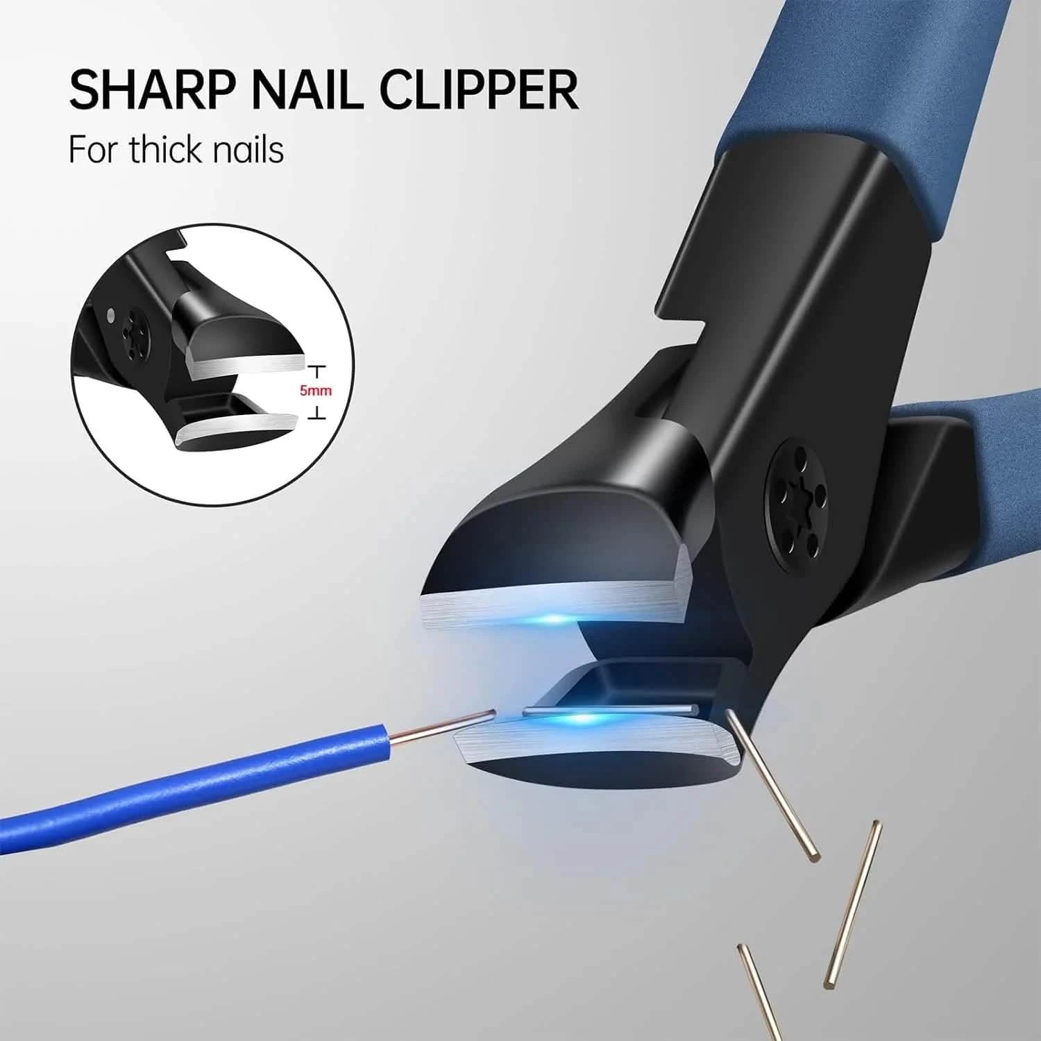 Nail Clippers for Thick Toenail Nails with Wide Jaw Nail Cutter