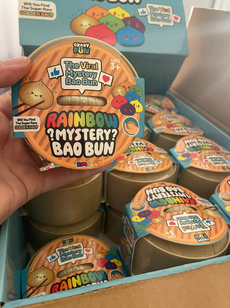 RMS Crazy Fun Rainbow Mystery Bao Bun | Mystery Squishy Toy & Rare Rainbow Chase