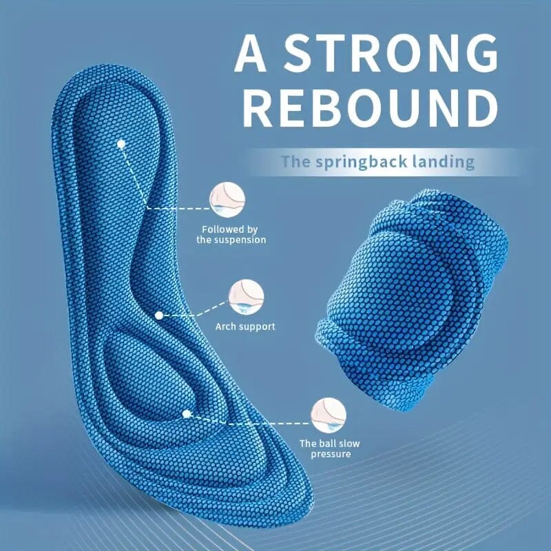 1-Pair: 5D Memory Foam Breathable Insoles Wellness - DailySale