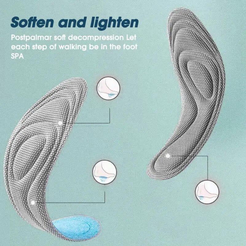 1-Pair: 5D Memory Foam Breathable Insoles Wellness - DailySale