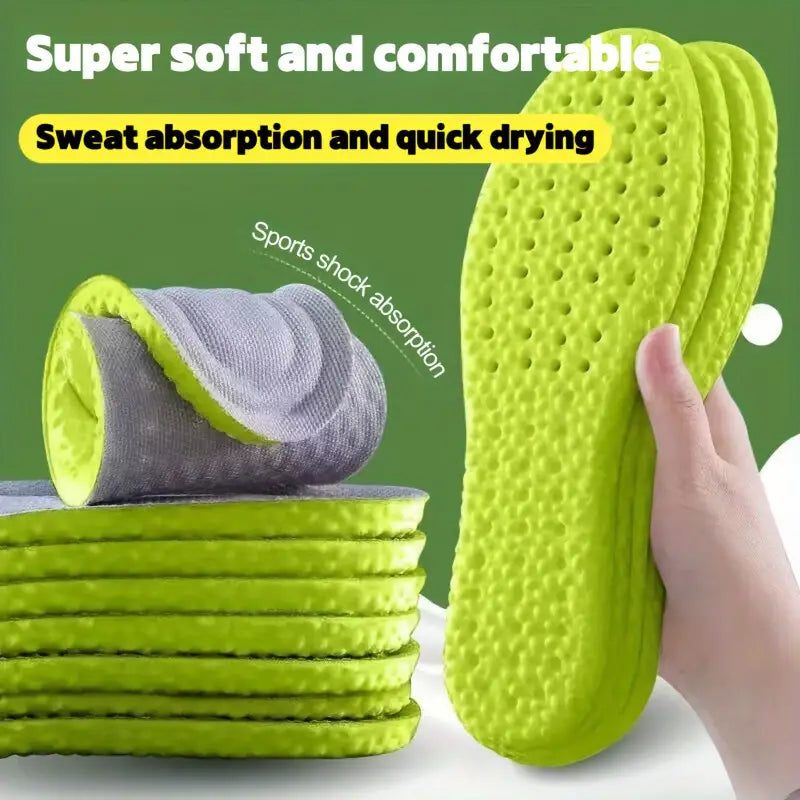 1-Pair: Super Absorbent and Sweat Wicking Shoe Insoles - Dirt Resistant and Machine Washable Men's Shoes & Accessories - DailySale