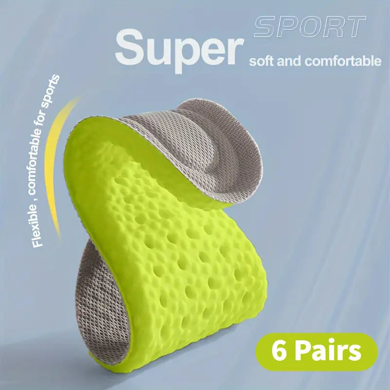 1-Pair: Super Absorbent and Sweat Wicking Shoe Insoles - Dirt Resistant and Machine Washable Men's Shoes & Accessories - DailySale