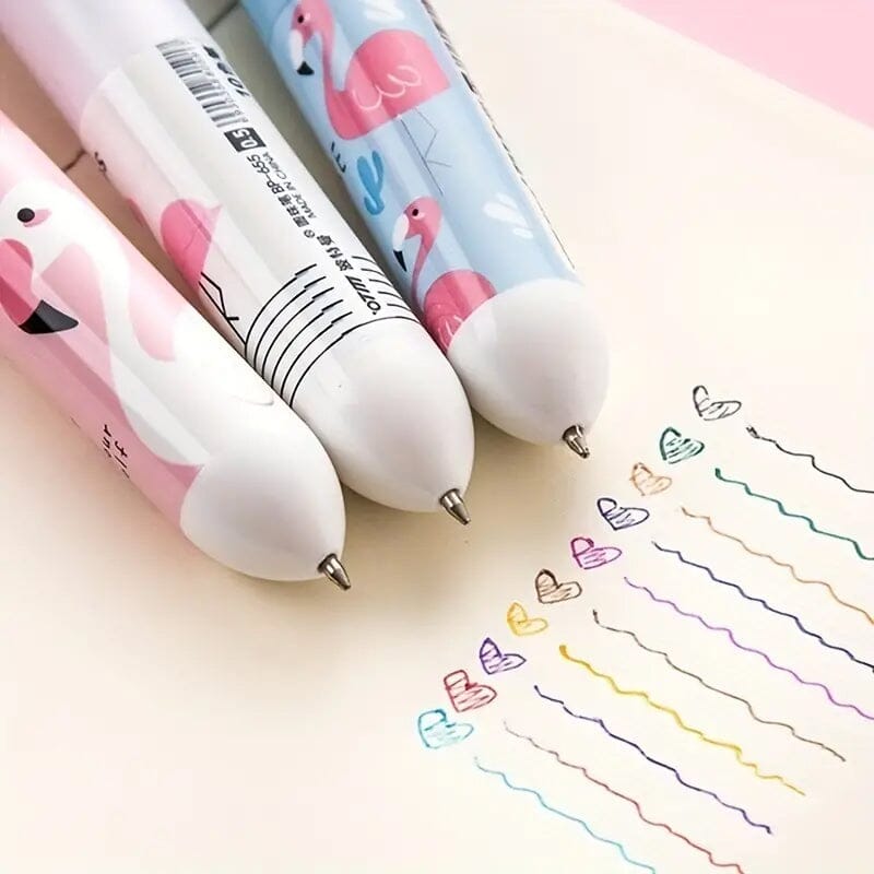 10 Color Ballpoint Pen Kawaii Stationery Cute Pen Arts & Crafts - DailySale