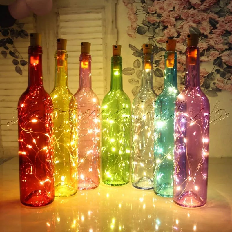 10-Pack: 20LEDs Wine Bottle Light Cork Shaped String Fairy Wire Night Light String & Fairy Lights - DailySale