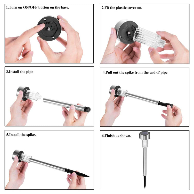 10-Pack: Outdoor Solar Landscape Lawn Light Outdoor Lighting - DailySale