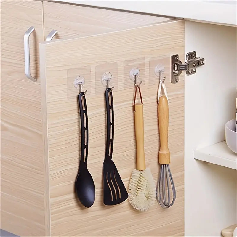 10-Pack: Self-Adhesive Wall Hooks Closet & Storage - DailySale