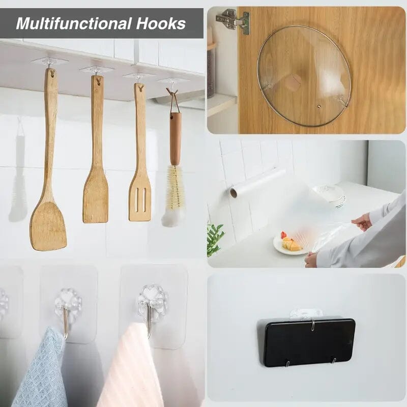 10-Pack: Self-Adhesive Wall Hooks Closet & Storage - DailySale