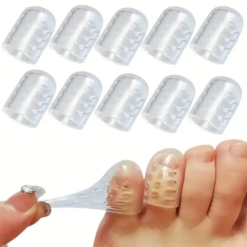 10-Pack: Transparent Toe Protector - Soft and Comfortable Toe Cover Sports & Outdoors - DailySale