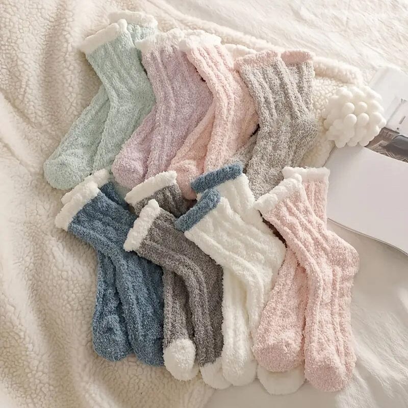 10-Pairs: Coral Fleece Crew Socks Women's Shoes & Accessories - DailySale