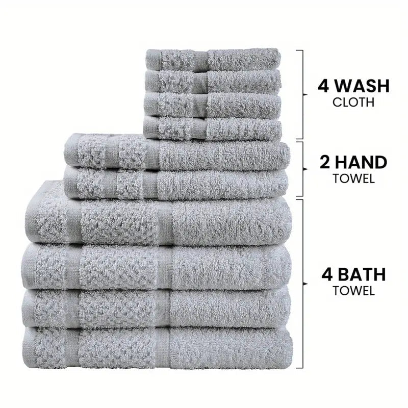 10-Piece: Towel Set with Upgraded Softness & Durability Bath - DailySale