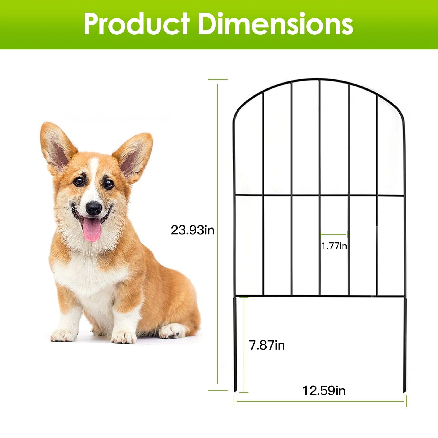 10-Pieces: Decorative Garden Fence Rustproof Iron Wire Arched Fence Garden & Patio - DailySale