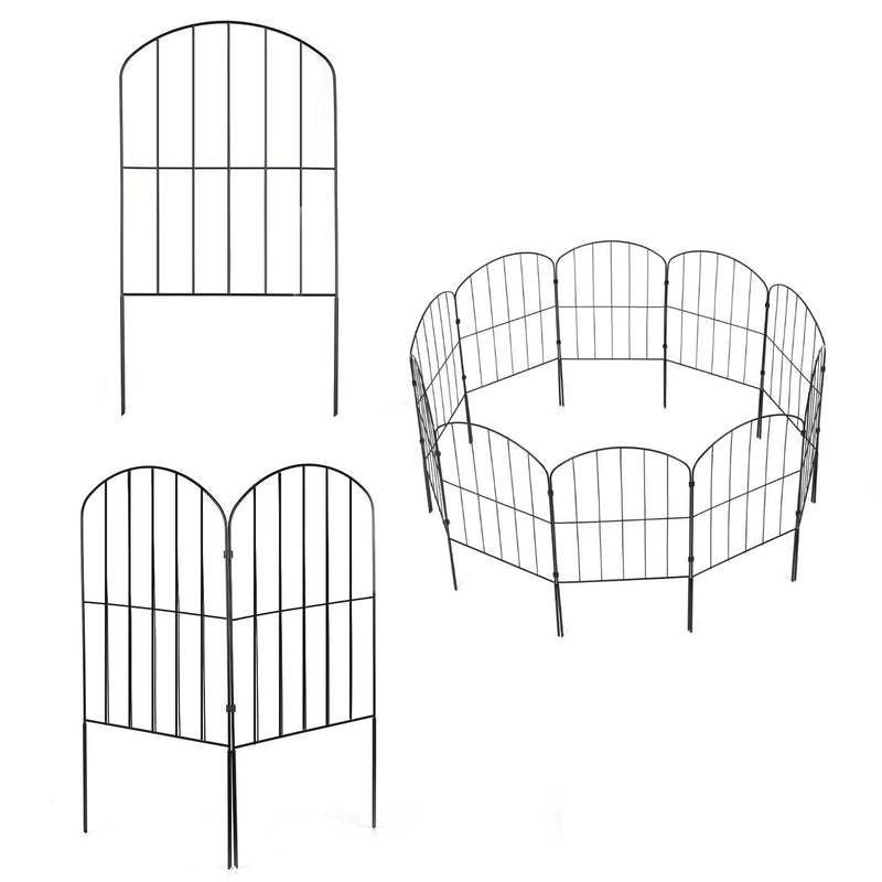 10-Pieces: Decorative Garden Fence Rustproof Iron Wire Arched Fence Garden & Patio - DailySale