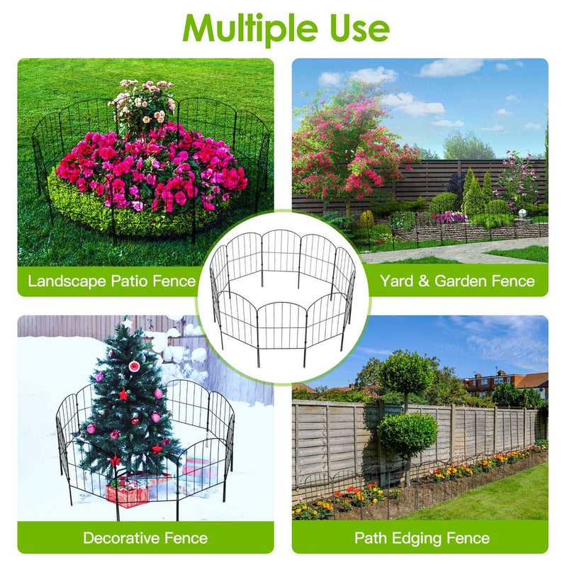 10-Pieces: Decorative Garden Fence Rustproof Iron Wire Arched Fence Garden & Patio - DailySale