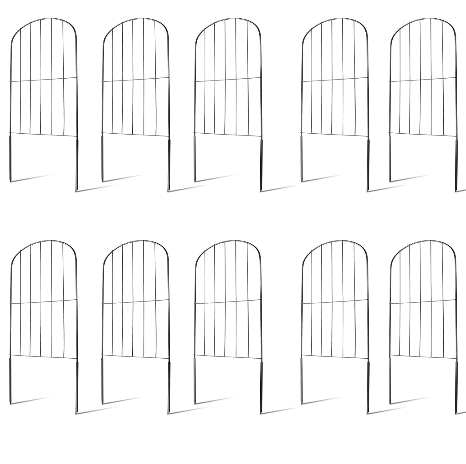 10-Pieces: Decorative Garden Fence Rustproof Iron Wire Arched Fence Garden & Patio - DailySale