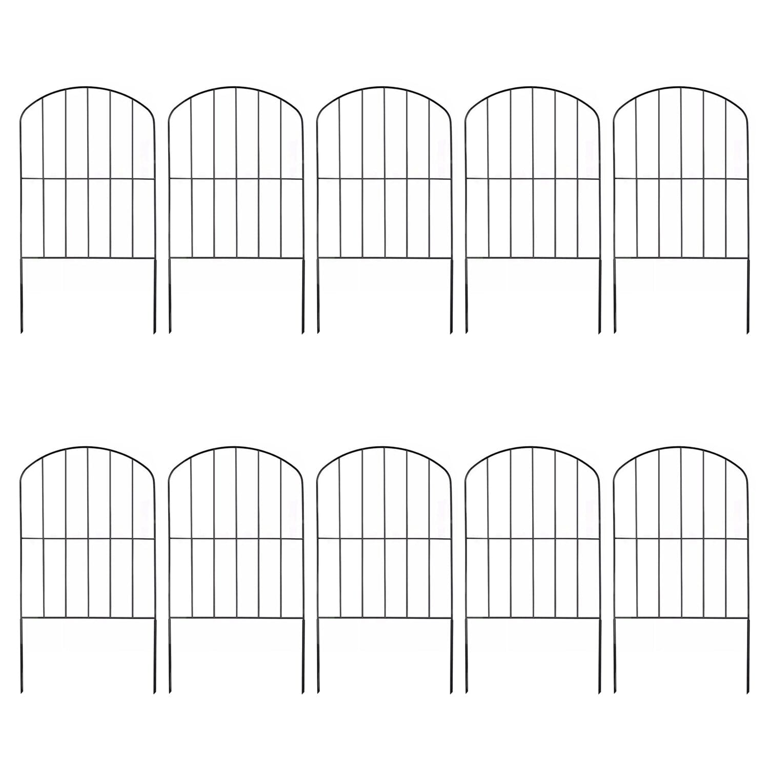 10-Pieces: Decorative Garden Fence Rustproof Iron Wire Arched Fence Garden & Patio - DailySale