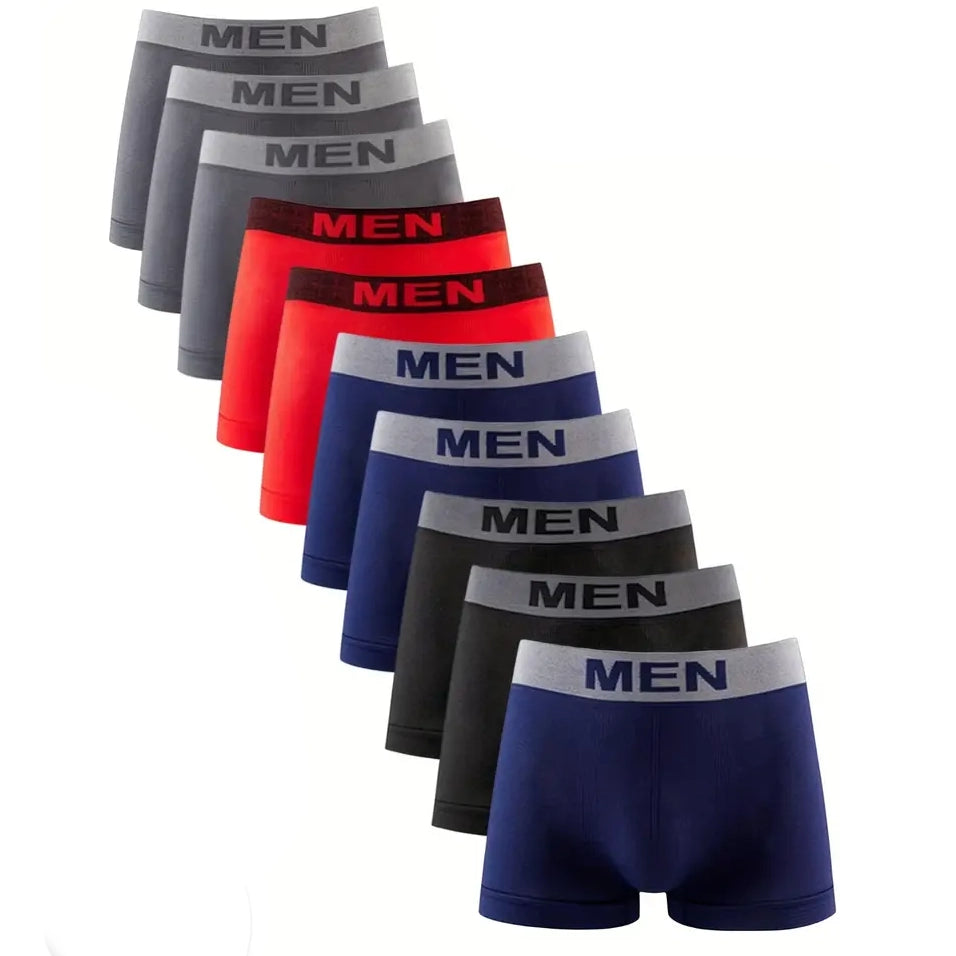 10-Pieces: MEN Letter Waistband Breathable Comfy Boxer Trunks Men's Bottoms - DailySale