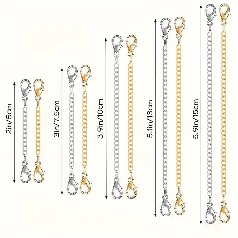 10-Pieces: Stainless Steel Chain Extender Necklaces - DailySale