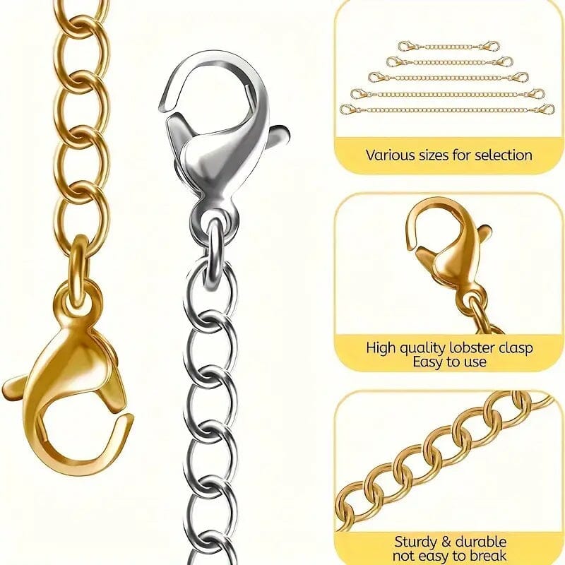 10-Pieces: Stainless Steel Chain Extender Necklaces - DailySale