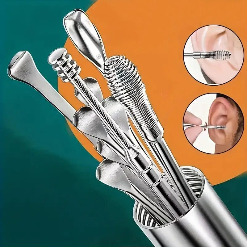 10-Pieces: Stainless Steel Ear Wax Removal Tool Set Beauty & Personal Care - DailySale