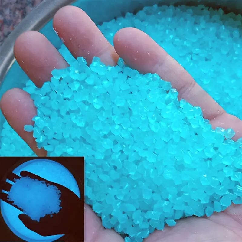 1000-Pieces: Luminous Glowing Stones for Garden, Plants, Aquarium & More Garden & Patio Blue - DailySale