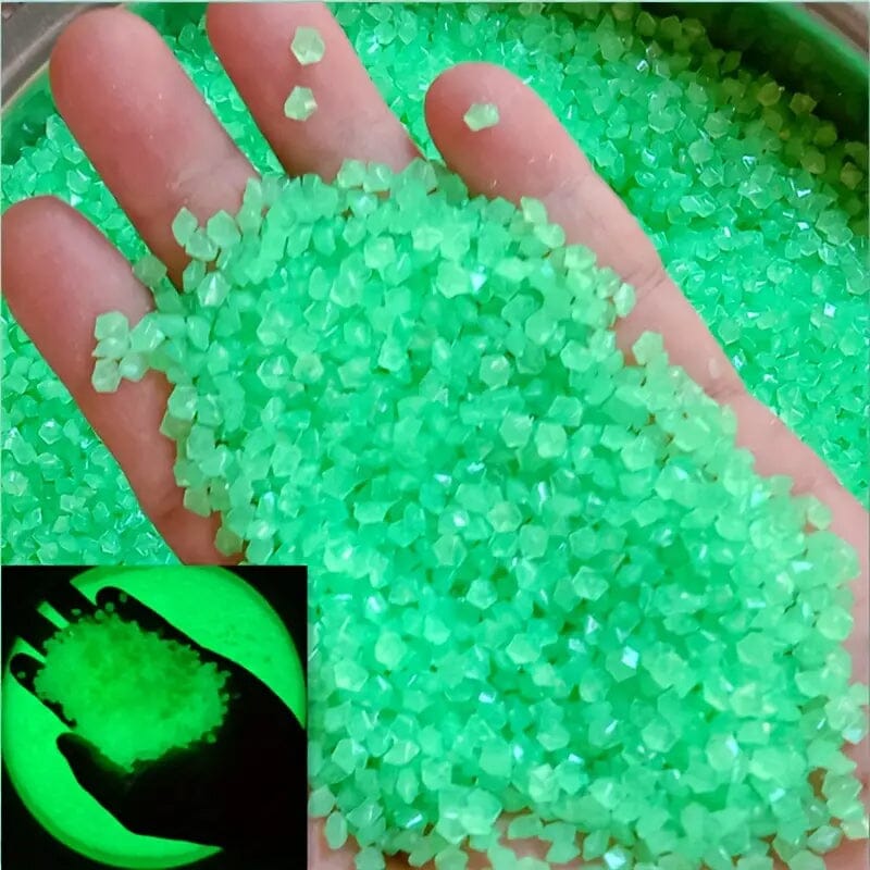 1000-Pieces: Luminous Glowing Stones for Garden, Plants, Aquarium & More Garden & Patio Dark Green - DailySale