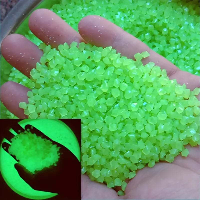 1000-Pieces: Luminous Glowing Stones for Garden, Plants, Aquarium & More Garden & Patio Green - DailySale