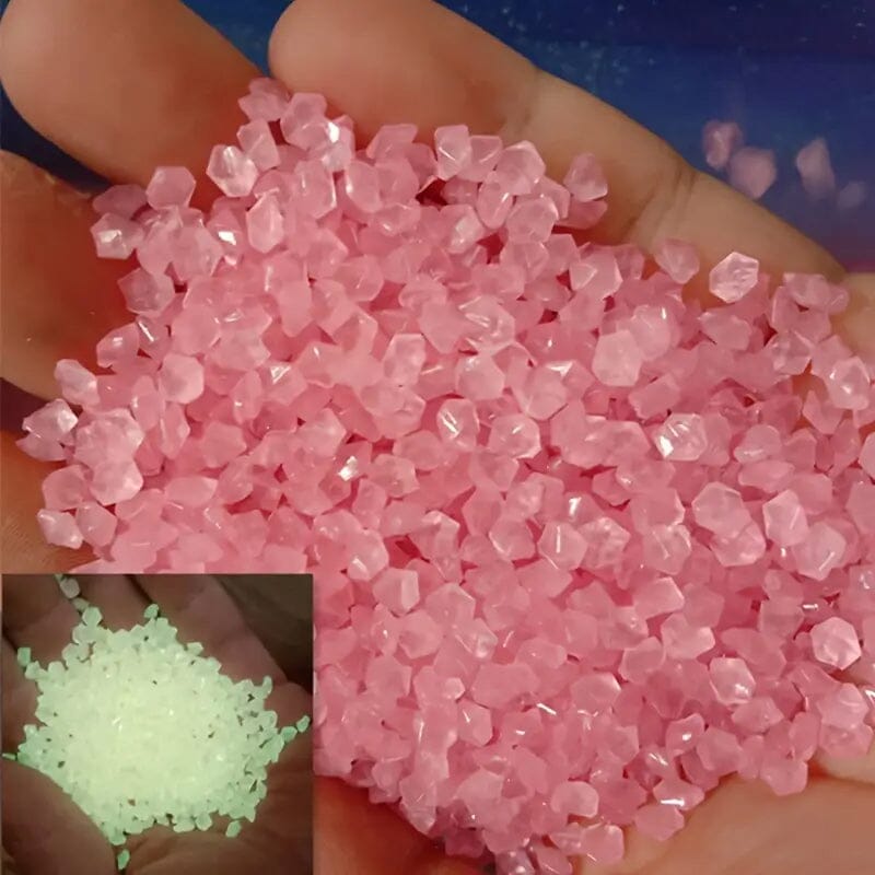 1000-Pieces: Luminous Glowing Stones for Garden, Plants, Aquarium & More Garden & Patio Pink - DailySale