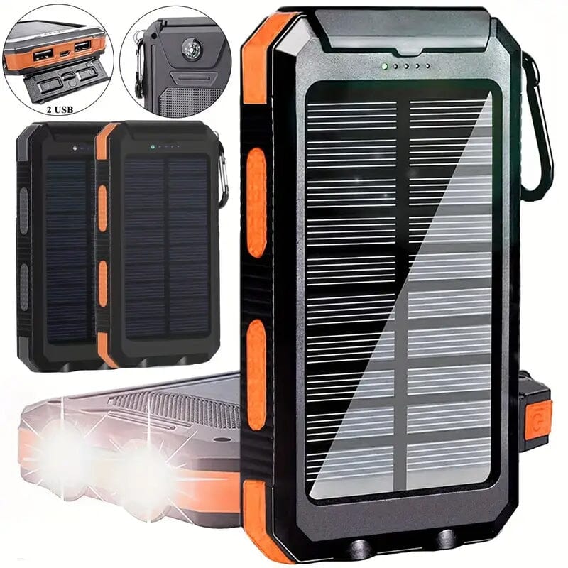 10000mAh Solar Power Bank with Flashlight Mobile Accessories - DailySale