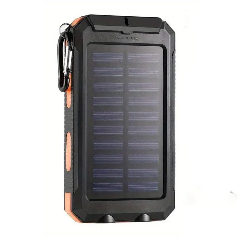 10000mAh Solar Power Bank with Flashlight Mobile Accessories Orange - DailySale