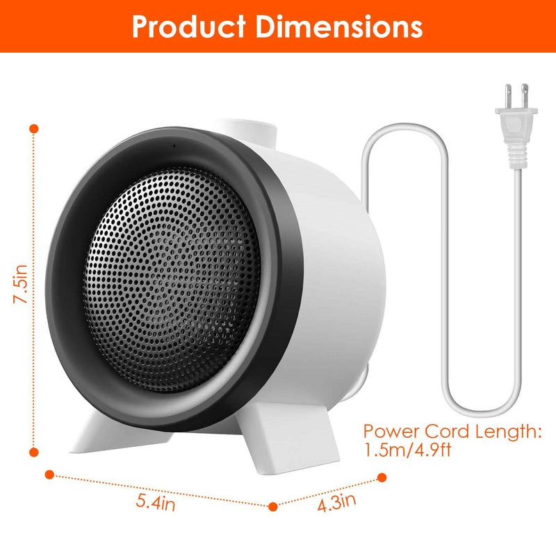1000W Electric Space Heater Fan Household Appliances - DailySale