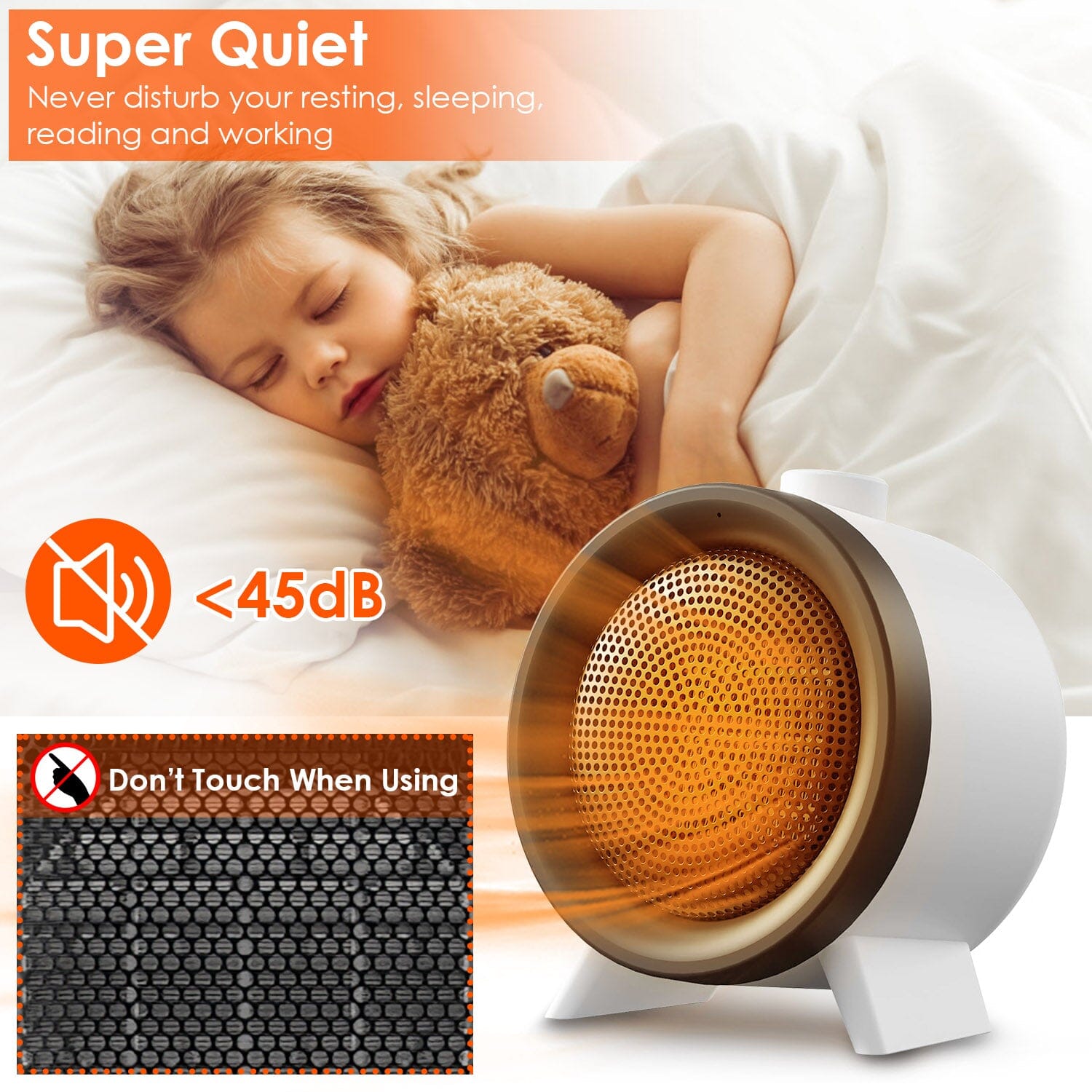 1000W Electric Space Heater Fan Household Appliances - DailySale