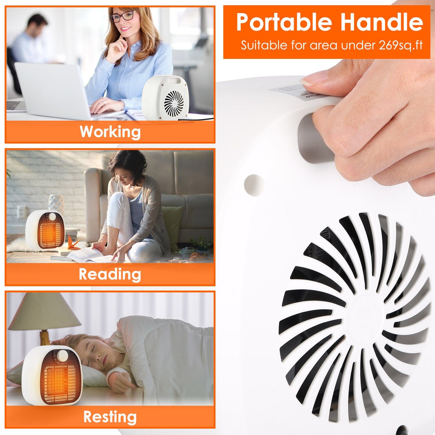 1000W Portable Electric Heater Household Appliances - DailySale