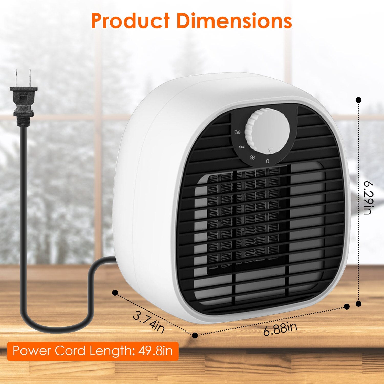 1000W Portable Electric Heater Household Appliances - DailySale