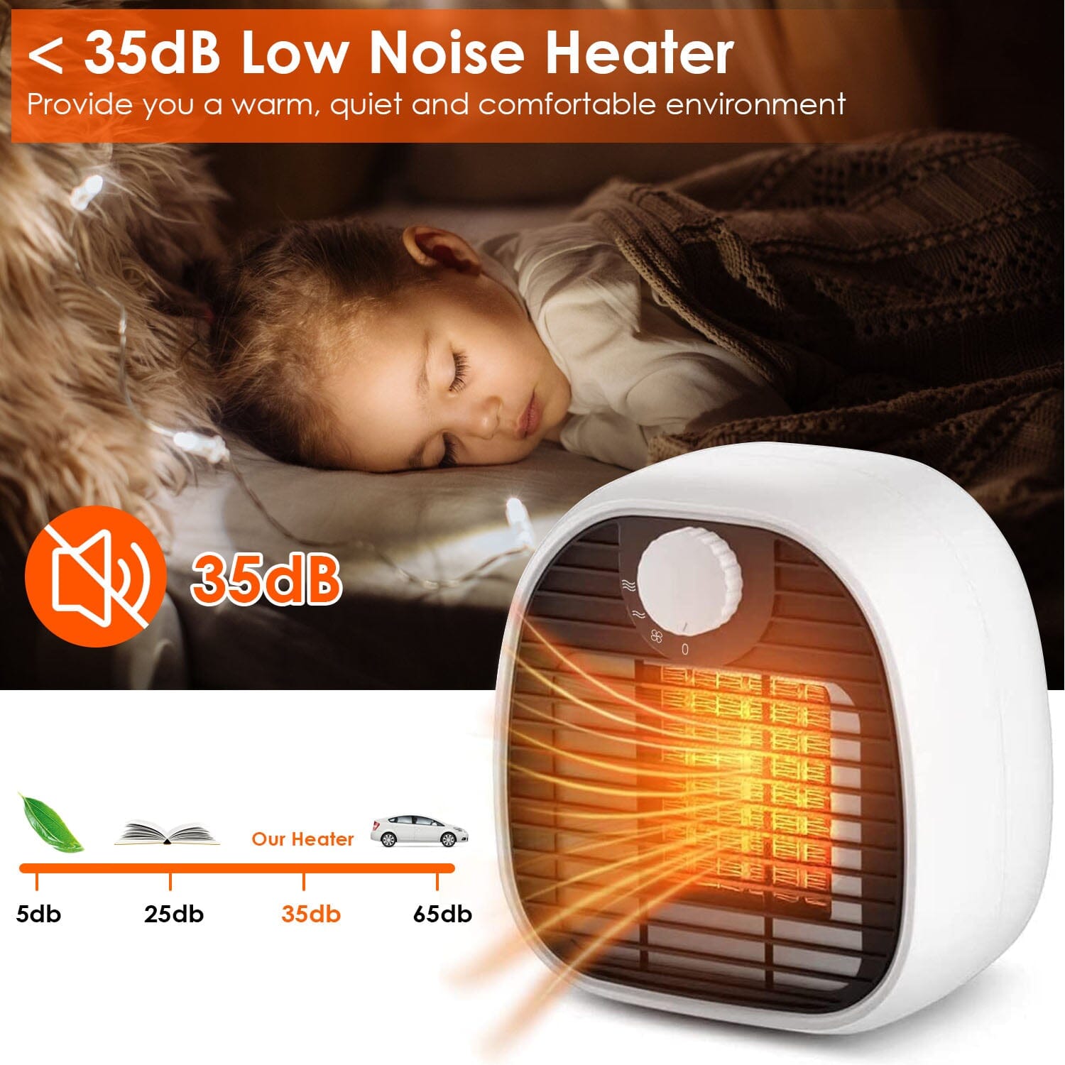 1000W Portable Electric Heater Household Appliances - DailySale