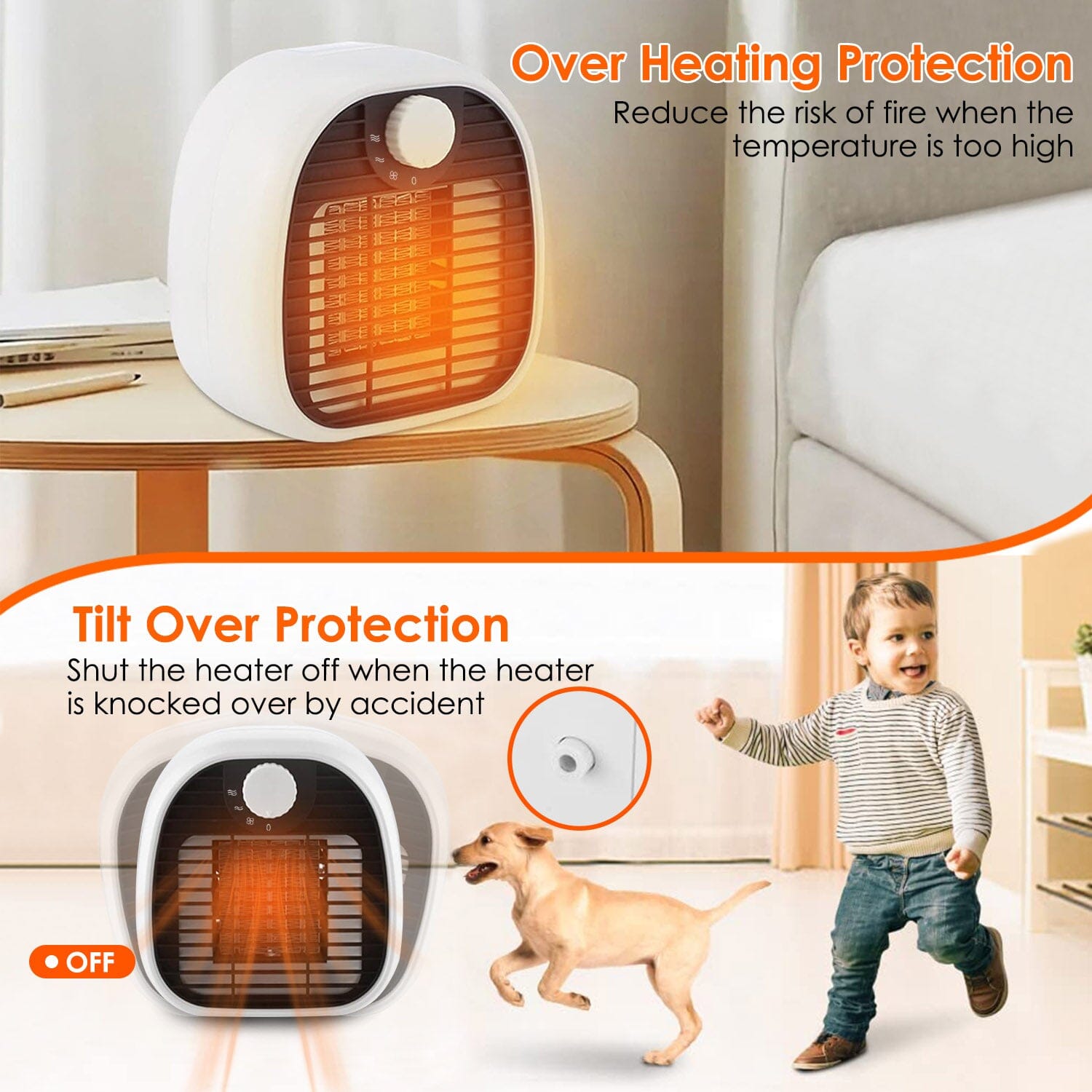 1000W Portable Electric Heater Household Appliances - DailySale