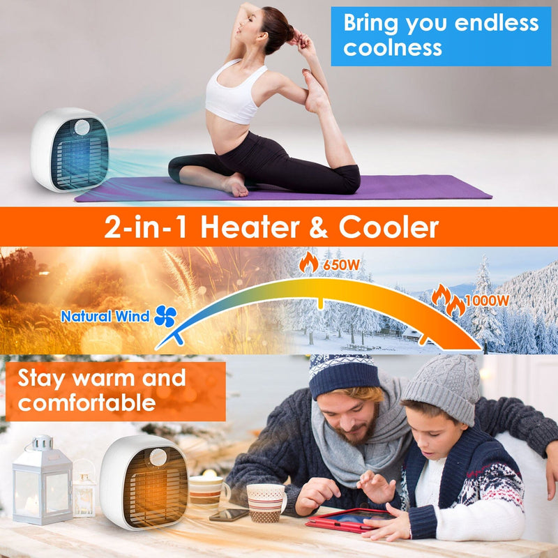 1000W Portable Electric Heater Household Appliances - DailySale