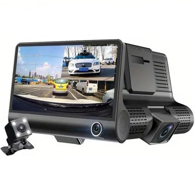 1080P 3-Camera Recorder Dash Cam with Night Vision Automotive - DailySale