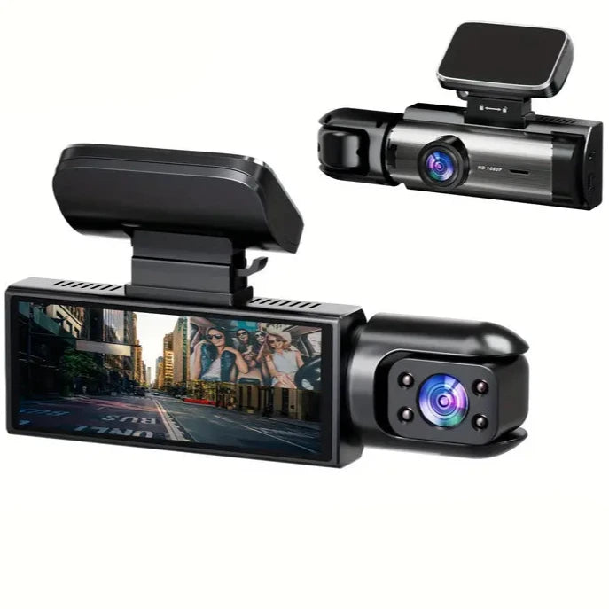 1080P High-Definition Dual Camera Dash Cam for Cars - Capture Every Moment with IR Night Vision, Loop Recording, Wide Angle Lens, and 3.16 Inch IPS Screen - Optional GPS and Lane Departure Warning Automotive - DailySale