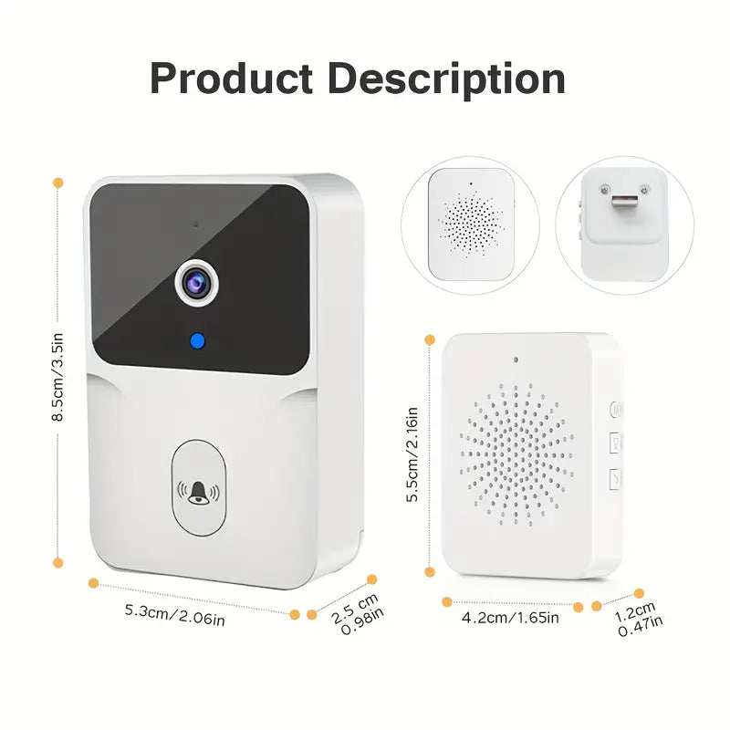 1080P WiFi Smart Video Doorbell with HD Night Vision, Two-Way Audio with App Control Smart Home & Security - DailySale